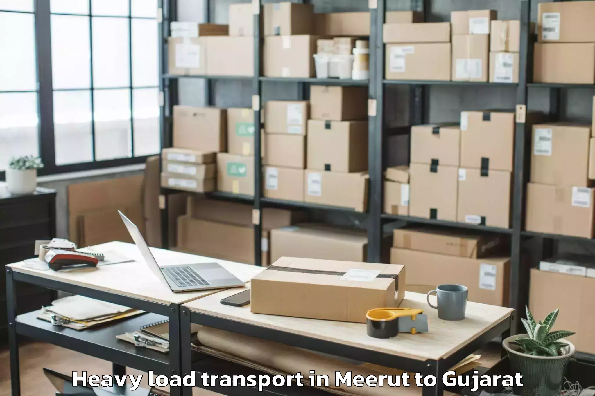 Efficient Meerut to Gusar Heavy Load Transport